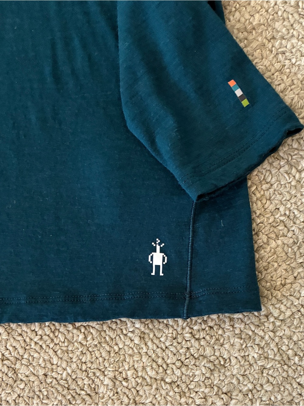 Smartwool Women’s Long-Sleeve Crew in Deep Teal - Picture 2 of 3